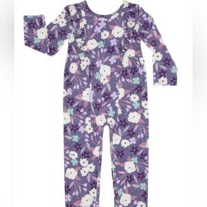 NWT!  Little Sleepies~ Sugar Plum Floral Romper ~ Size 18-24 Mos w Headband